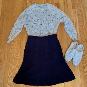 Tory Burch Navy Skirt